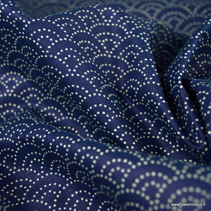 Tissu coton motif Segaiha Marine