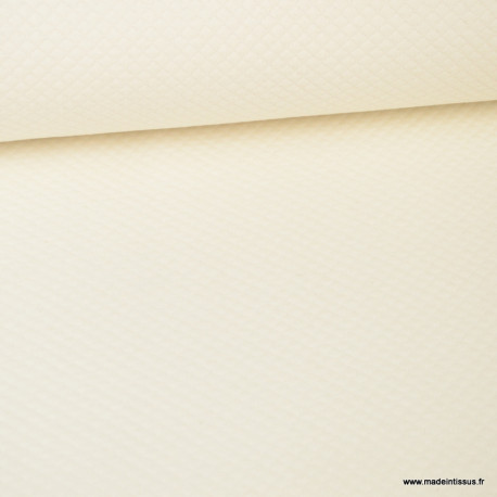 Tissu Doublure Matelassée Ouate Losange Beige - Au Mètre - Largeur 150 Cm - Neuf
