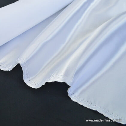 Doublure satin blanc polyester premier prix x50cm