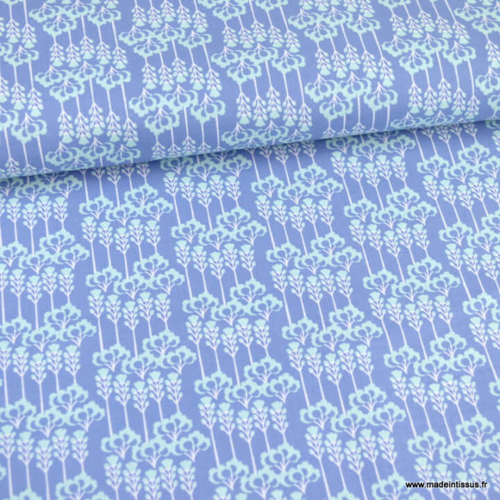 Tissu Cotton and Steel - Glory Constance - Spring Violet Fabric