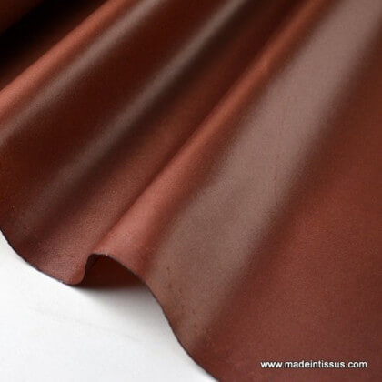 Tissu polyester marron cacao déperlant pour parapluie .