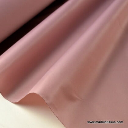 Tissu polyester vieux rose déperlant pour parapluie .