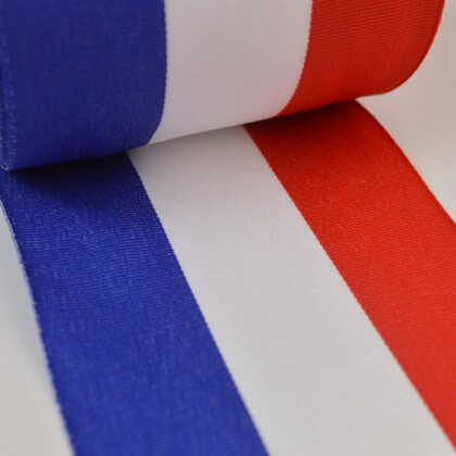 Ruban polyester Bleu blanc rouge Tricolore 10cm