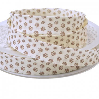Biais replié 18 mm coton pattes Ecru