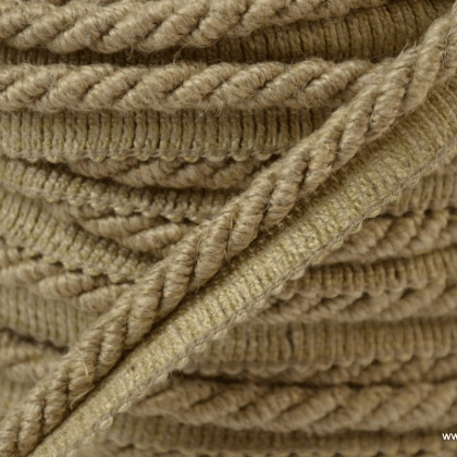 Passepoil en fibre de lin 5mm coloris Lin