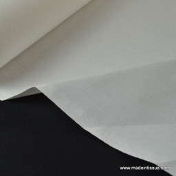 Indéformable thermocollant 100% coton blanc 90cm 180gr/m²