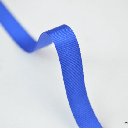 Ruban gros grain BLEU ROI, 10 mm, au mètre