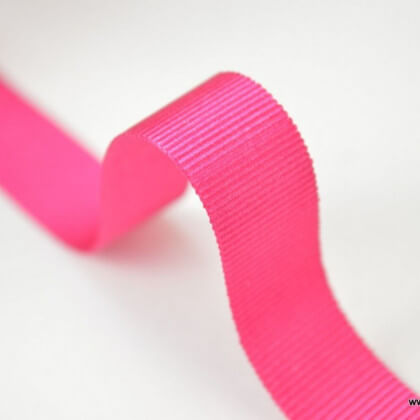 Ruban gros grain FUCHSIA, 15 mm, au mètre