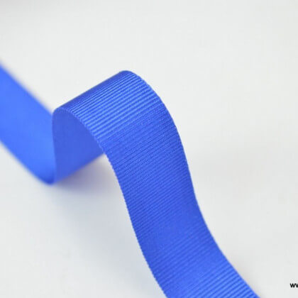 Ruban gros grain BLEU ROI, 15 mm, au mètre