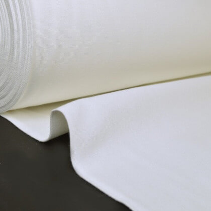 Tissu demi natté coton grande largeur blanc