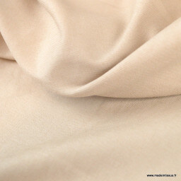 Tissu chino sergé Stretch Beige