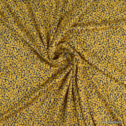 Tissu Jersey de Viscose motif petites tâches ocre
