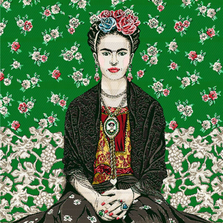 Carré / panneau en jacquard Magda cactus - Frida Kahlo