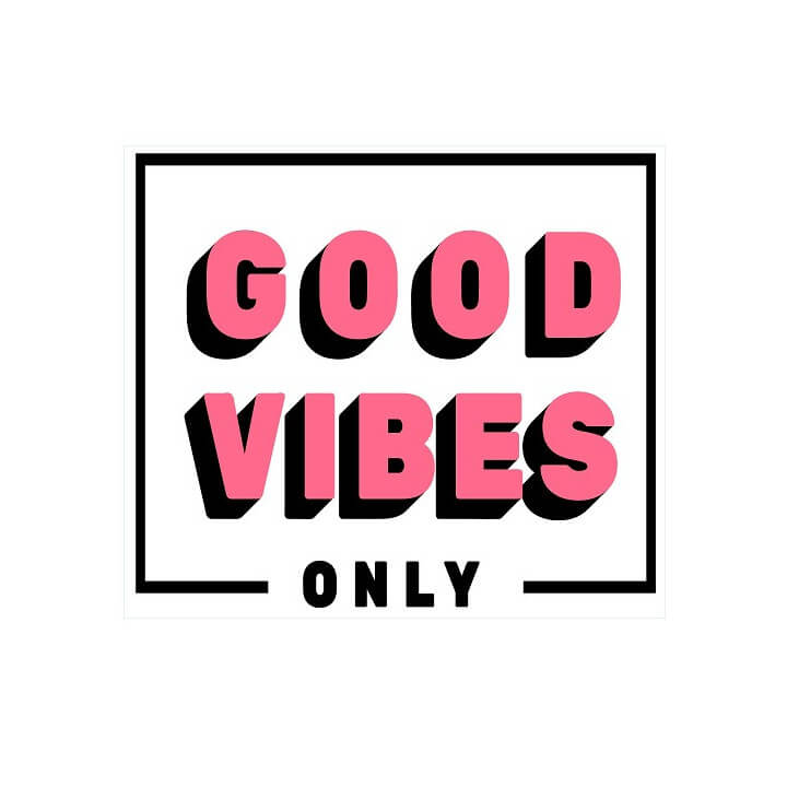 Transfert textile Thermocollant motif Good vibes only