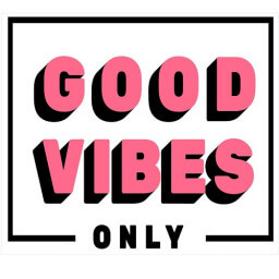 Transfert textile Thermocollant motif Good vibes only