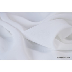 Crêpe georgette vanessa coloris blanc 100% polyester 150cm 95gr/m²