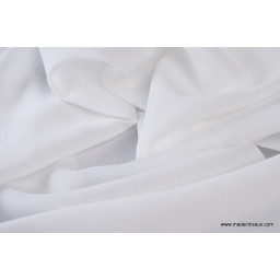 Crêpe georgette vanessa coloris blanc 100% polyester 150cm 95gr/m²