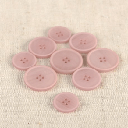 Bouton en résine Bio coloris rose laurier