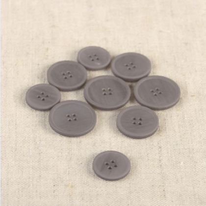 Bouton en résine Bio coloris Gris foncé