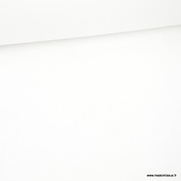 Tissu Eponge habillement blanc 100% coton - Oeko tex