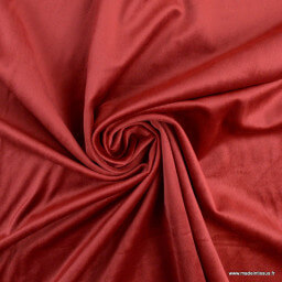 Tissu velours d'ameublement coloris rouge/bordeaux
