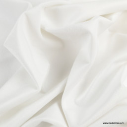 Tissu velours d'ameublement coloris Blanc