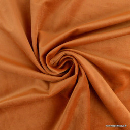 Tissu velours d'ameublement coloris Rouille