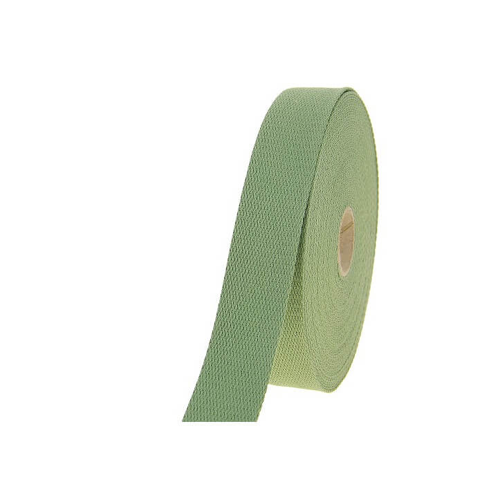 Sangle souple 30mm en coton pour sac coloris vert tilleul