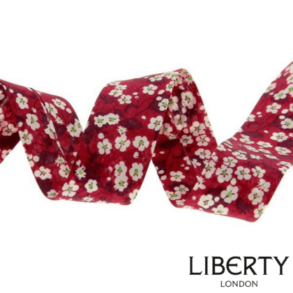 Biais Liberty 20 mm New Mitsi Valeria rouge