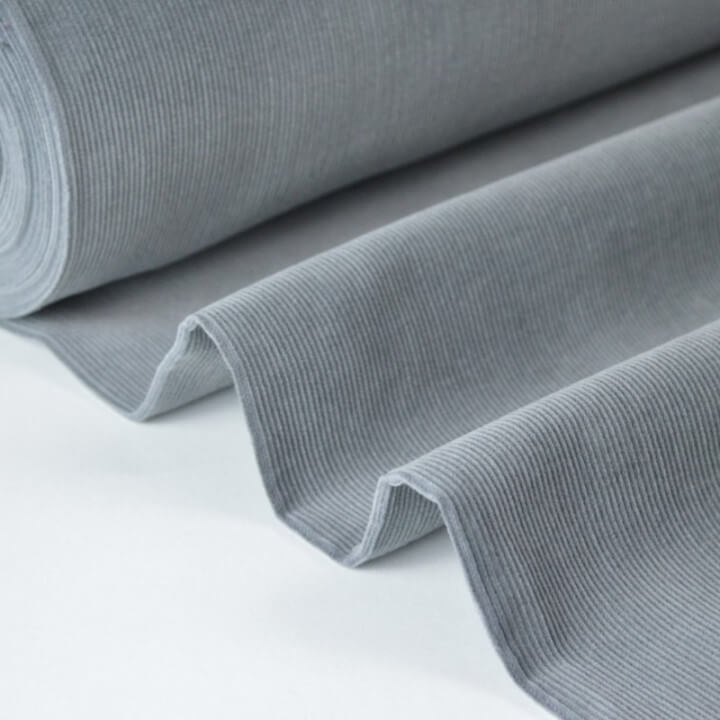 Tissu velours côtelé coton gris