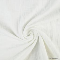 Double gaze grande largeur coloris blanc (280cm) - oeko tex