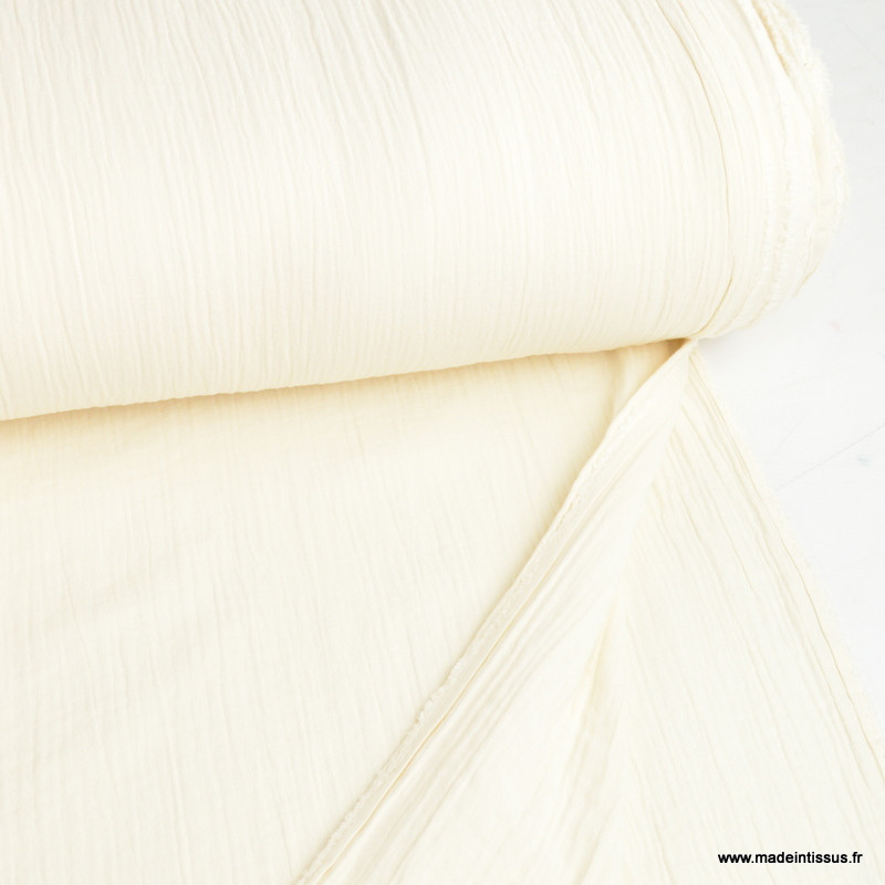 Tissu Double Gaze En Coton Uni Oeko-Tex - Largeur 140 Cm - Nouveaux Coloris, Made In France