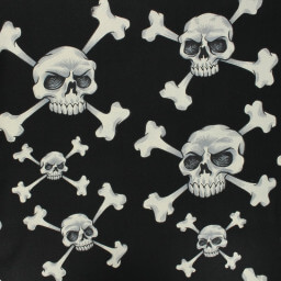 Tissu Alexander Henry coton motifs têtes de morts collection "Skull and Bones" - Oeko tex