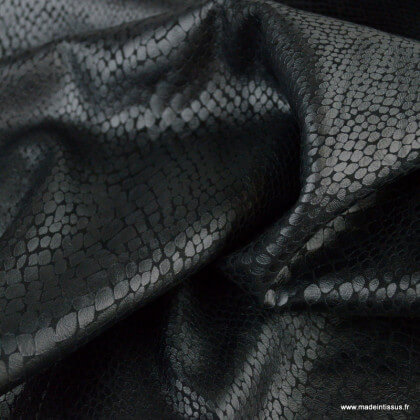 Tissu imitation daim pour l'habillement coloris noir