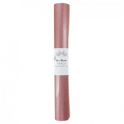 Flex Atomic Sparkle Thermocollant - coupon 50 x 25 cm - Rose