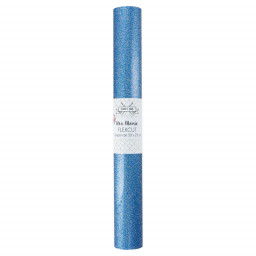 Flex Atomic Sparkle Thermocollant - coupon 50 x 25 cm - bleu