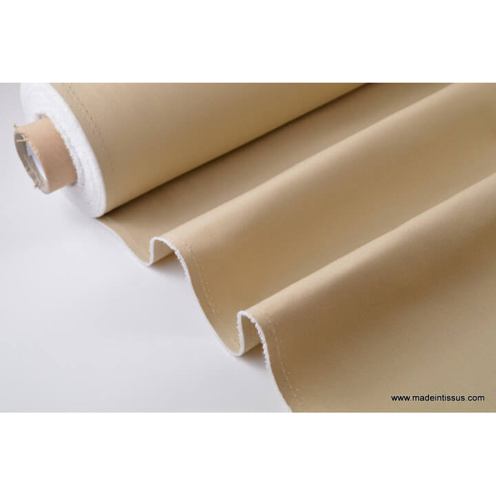 BACHE UNIE coloris BEIGE 150cm 50%polyester 50%coton TEFLON