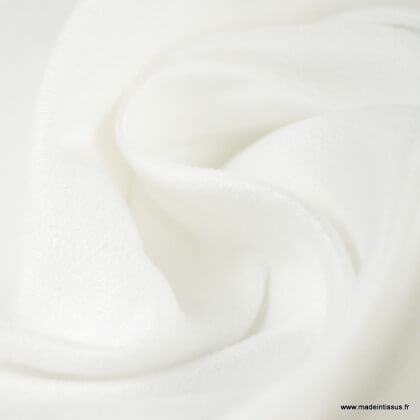 Tissu suédine ameublement habillement blanc