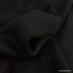 Tissu maille tricot coloris noir