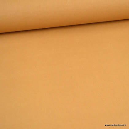 Tissu coton Enduit uni Camel -  Oeko tex