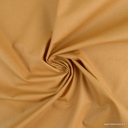 Tissu coton Enduit uni Camel -  Oeko tex