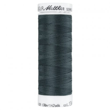 Fil à coudre élastique Seraflex gris foncé - Mettler - 130m