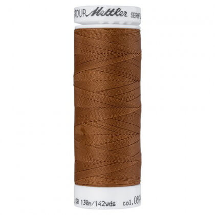 Fil à coudre élastique Seraflex marron - Mettler - 130m