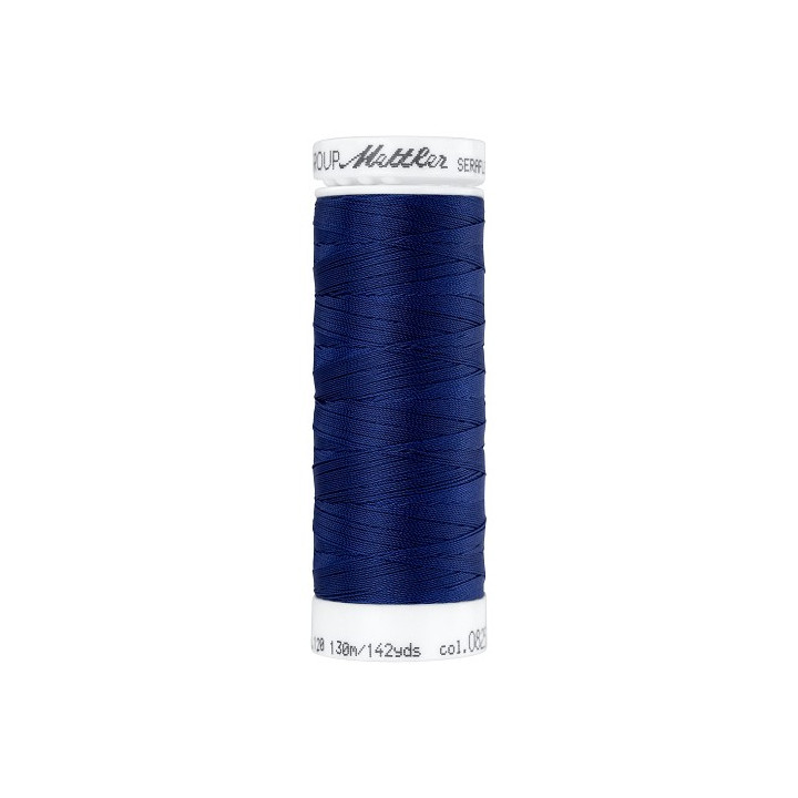 Fil à coudre élastique Seraflex bleu marine - Mettler - 130m