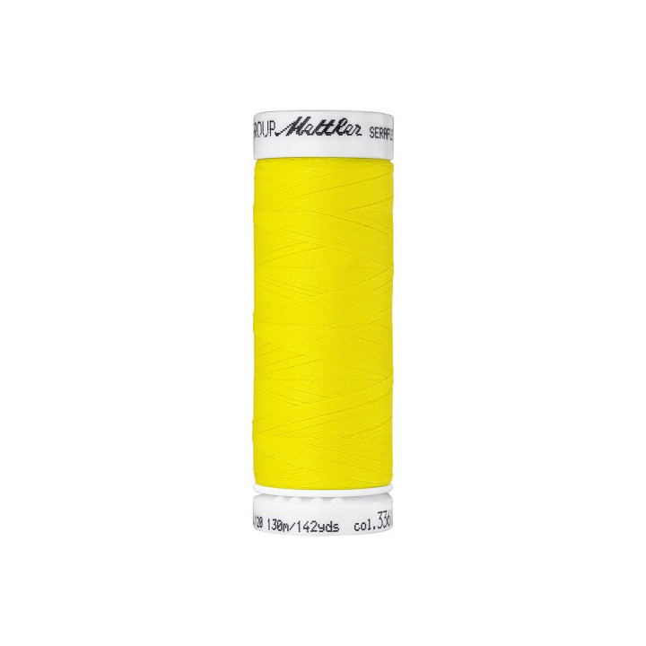 Fil à coudre élastique Seraflex jaune - Mettler - 130m