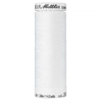 Fil à coudre élastique Seraflex Blanc - Mettler - 130m