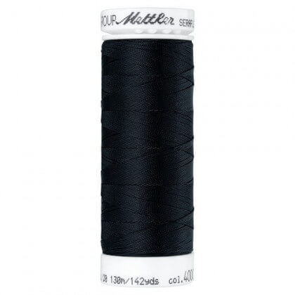 Fil à coudre élastique Seraflex Noir - Mettler - 130m