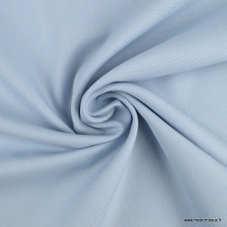 Tissu demi natté coton bleu ciel