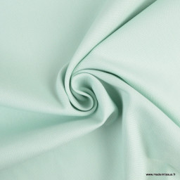 Tissu demi natté coton vert menthe