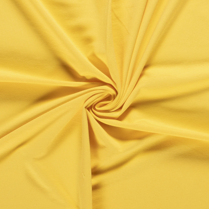 Tissu jersey French terry coloris jaune - oeko tex